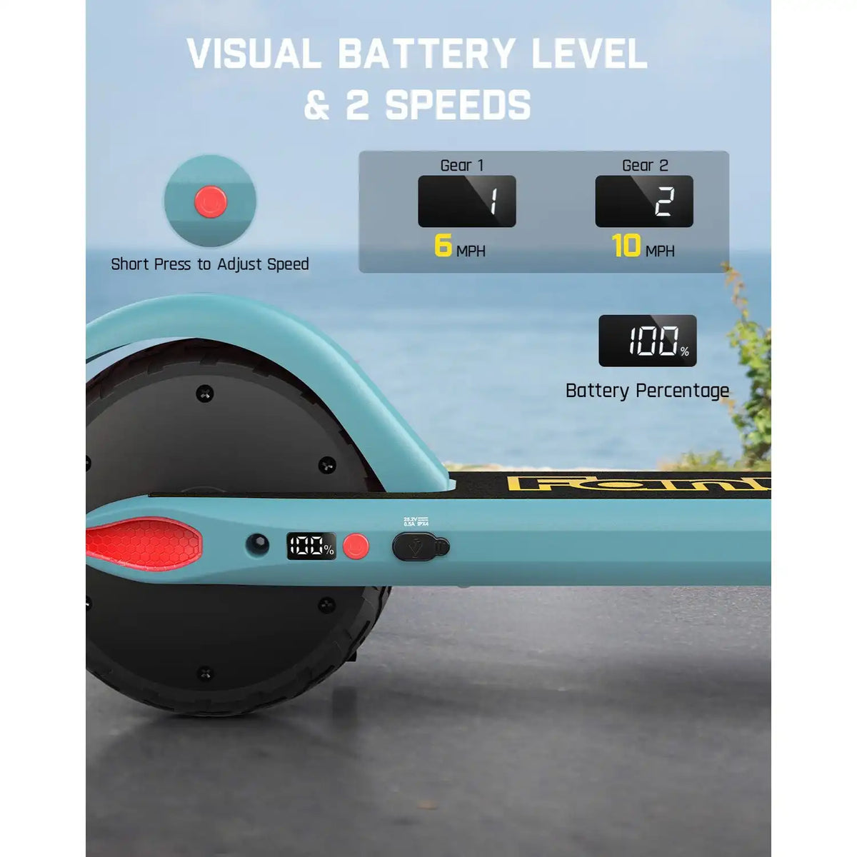 FanttikRide C9 Electric Scooter for Kids Blue