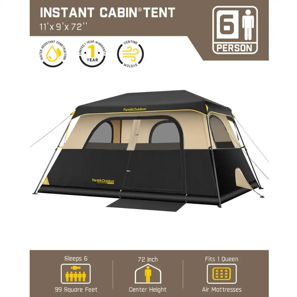 FanttikOutdoor Zeta C6 Pro Max 6 Person Camping Tent