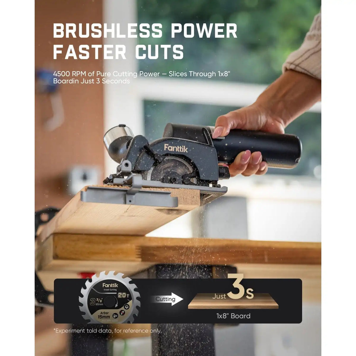 Fanttik O11 Pro 3-3/8 Inch Cordless Circular Saw