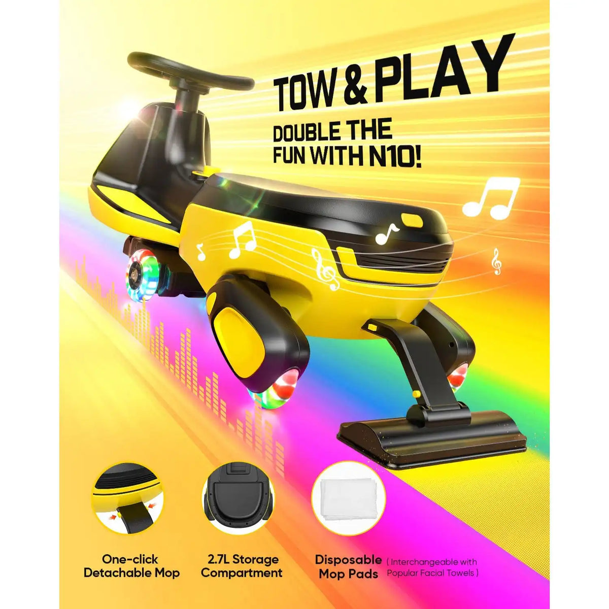 FanttikRide N10 Classic 6V Electric Wiggle Car with Pedal